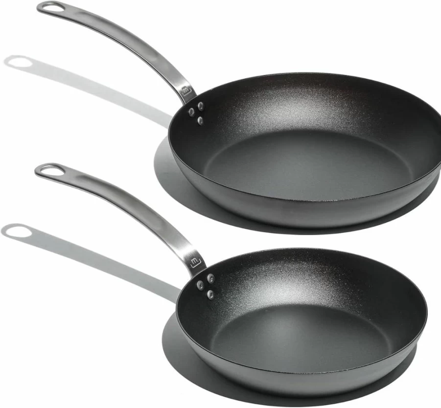 Made In 12 Inch Blue Carbon Steel Skillet - Professional Induction Compatible Frying Pan - Swedish Crafted Cookware - Seasoned Like Cast Iron