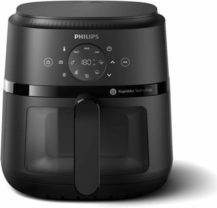 PHILIPS Airfryer 2000 Series 4.2L (4.4 Qt) with Rapid Air Technology, 13 Cooking Presets, Healthy Low Fat Fried Food, Model Na220/00, 9.8 lbs