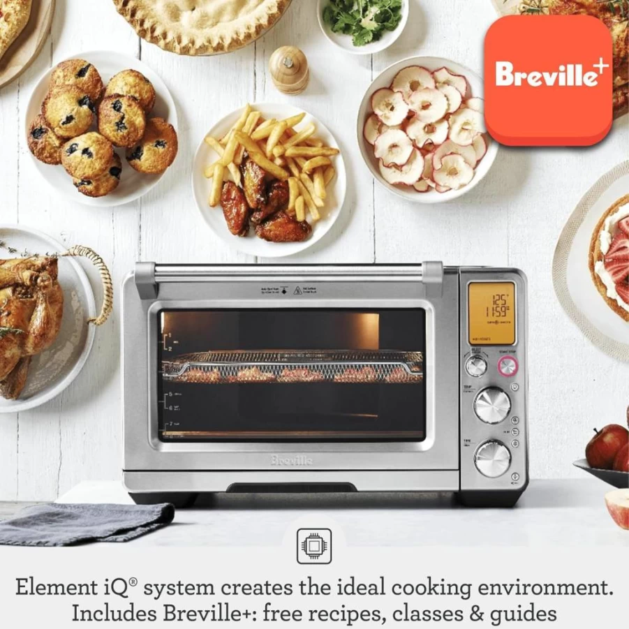 Breville BOV900BSS Smart Oven Air Fryer Pro with Convection, Brushed Stainless Steel Countertop Oven