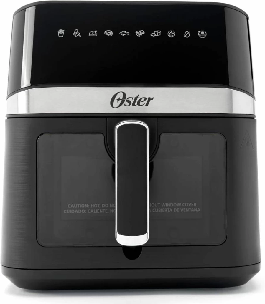 Oster 4 Quart Digital Air Fryer with Viewing Window – Medium Size Countertop Convection Oven for Healthy Cooking
