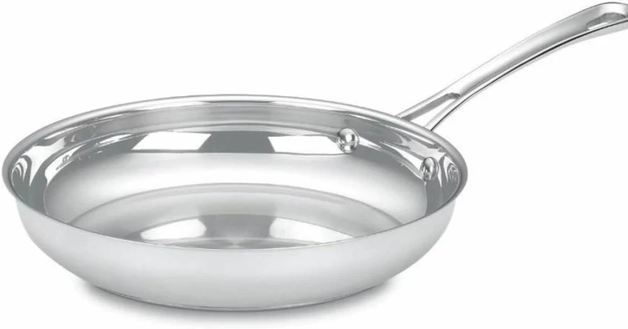 Cuisinart Contour 8-Inch Stainless Steel Open Skillet – Premium Nonstick Cookware Pan