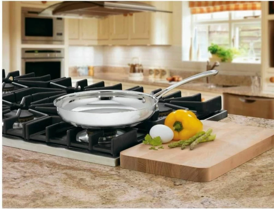 Cuisinart Contour 8-Inch Stainless Steel Open Skillet – Premium Nonstick Cookware Pan