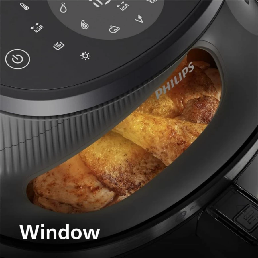 PHILIPS Air Fryer 6.5Qt with Rapid Air Technology, 16-in-1 Functions, Digital Display, Easy to Clean, Healthy Low Fat Cooking, 1750W, Na330/00