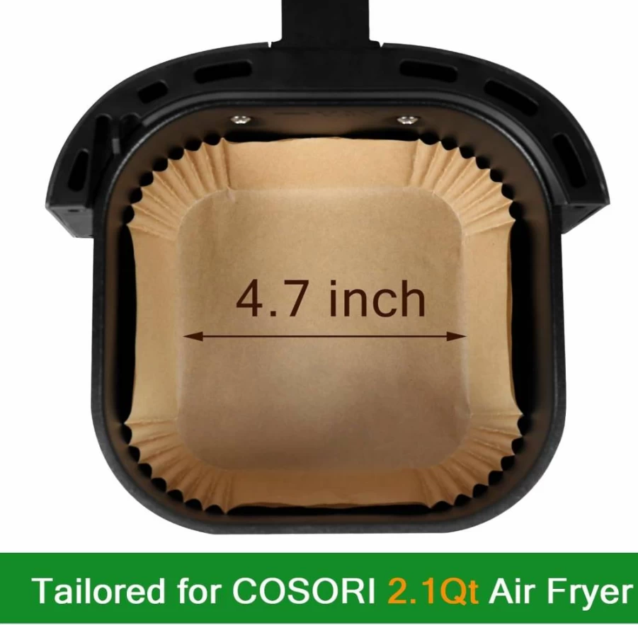 SIUDANGKA 175 Pcs Small Air Fryer Liners Disposable, Unbleached Parchment Paper for 1-2 Qt Cosori & Other Air Fryers, Non-Stick Baking Sheets for Easy Cleanup